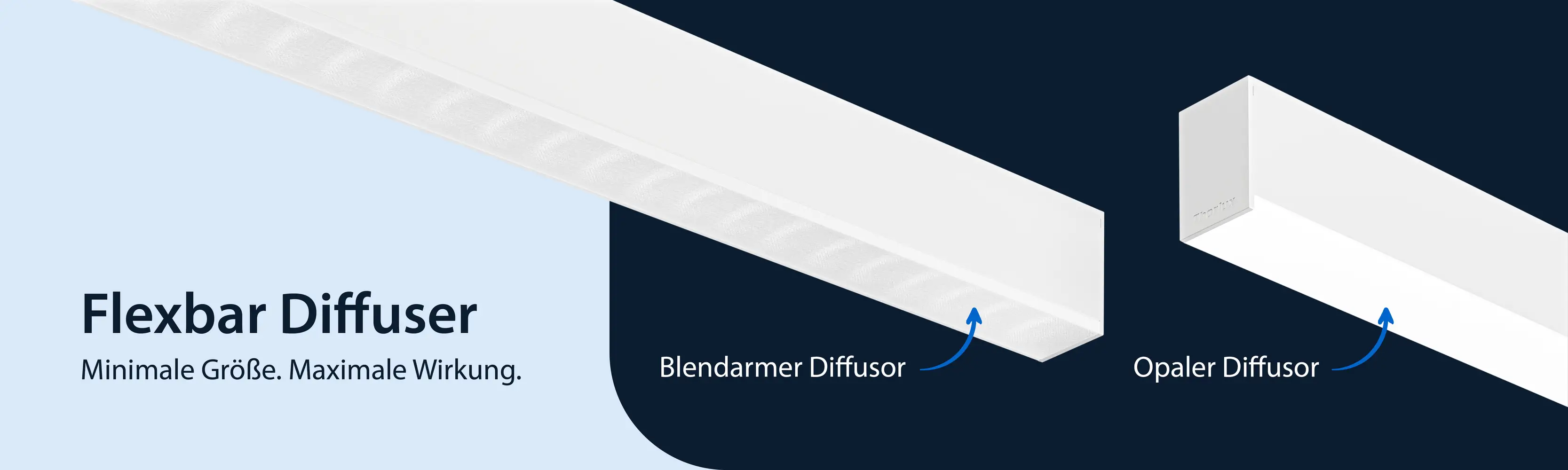 Flexbar Diffuser – minimalistische lineare Leuchte mit maximaler Wirkung