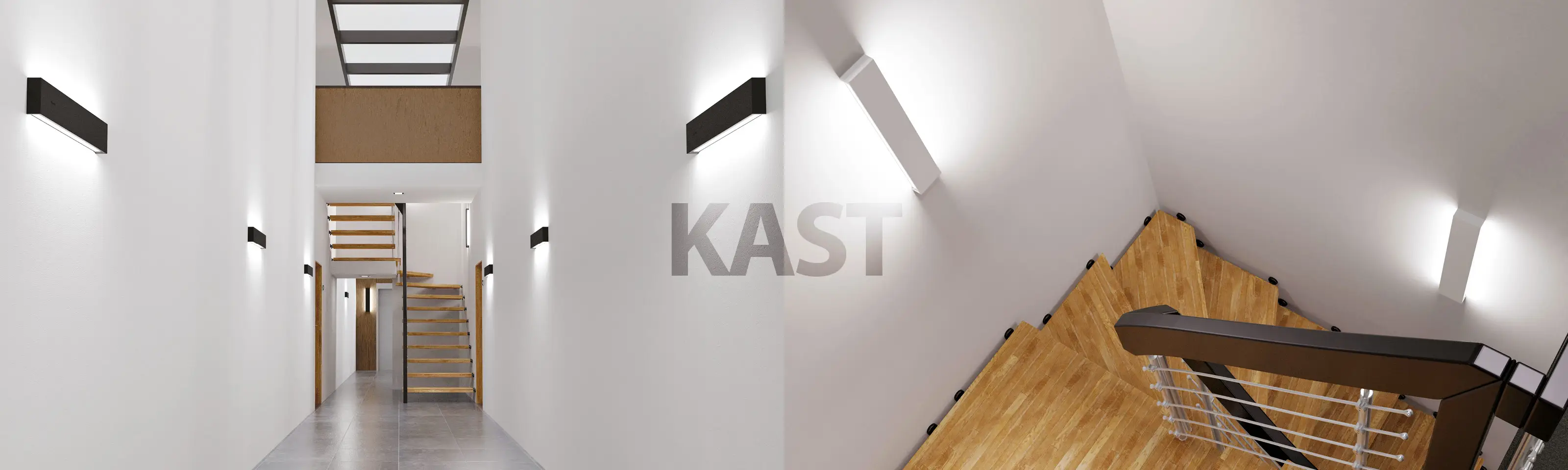 Kast-Wandleuchte als Up und Downlight